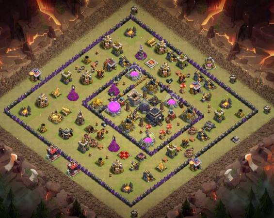 Clash Of Clans Town Hall 9 Trophy Layout Copy Link