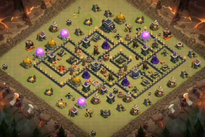 Clash Of Clans Town Hall 9 War Base
