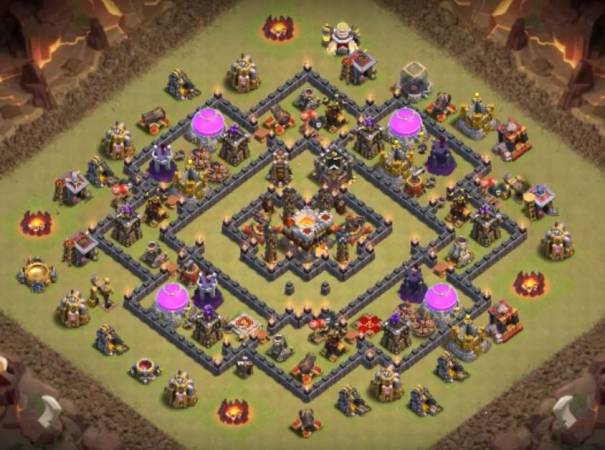 Clash Of Clans Town Hall 9 War Base Anti Valkyrie