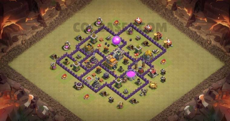 Clash Of Clans Town Hall Seven Hybrid Layout Link