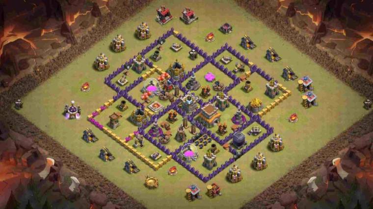 COC Best Defence Layout TH8 War Base