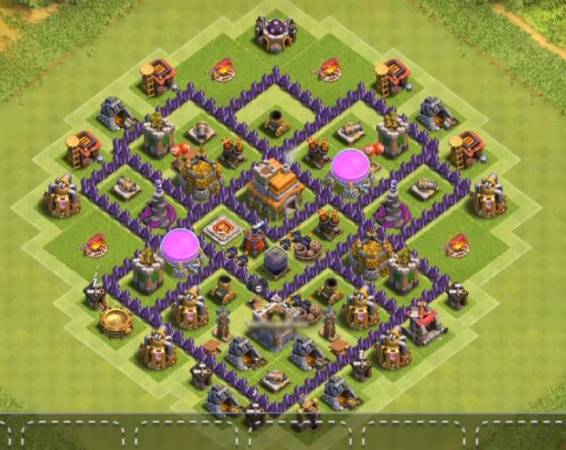 COC Best TH7 Hybrid Base Anti Everything