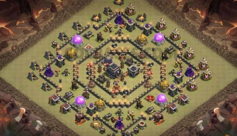 COC TH09 Trophy Base Design Map Link Download