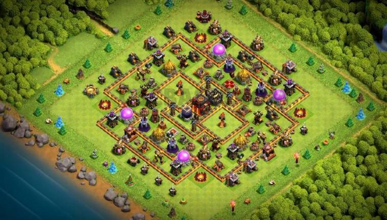 COC TH10 Trophy Base Design Map Link Download