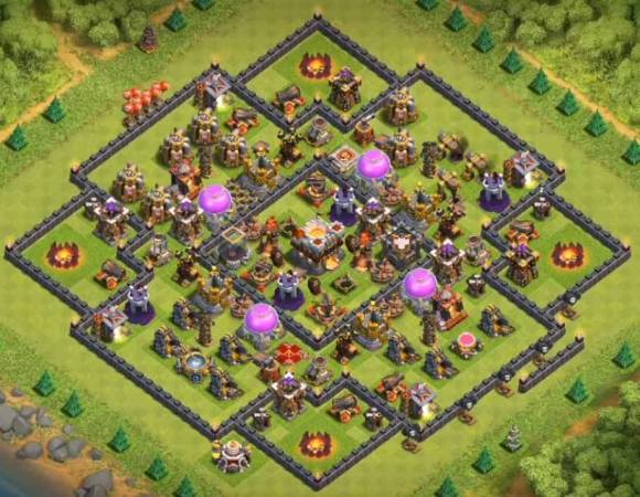 COC TH10 Trophy Bases With Bomb Tower
