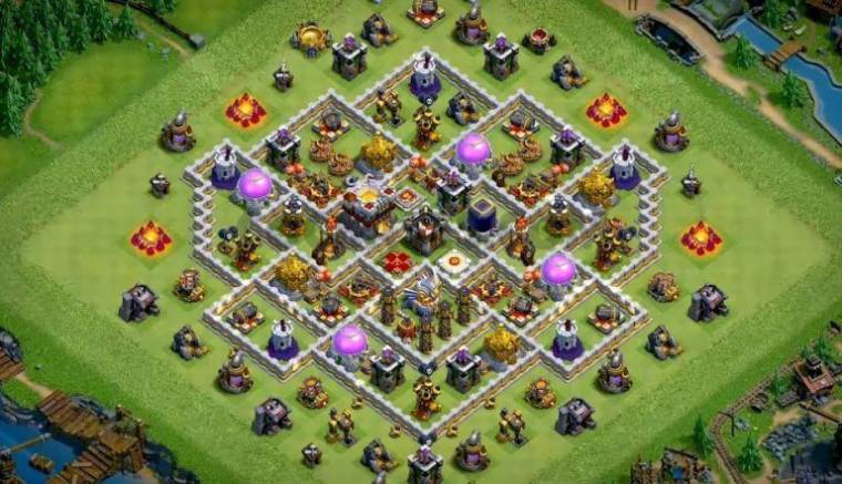 COC TH11 Hybrid Base Design Map Link Download