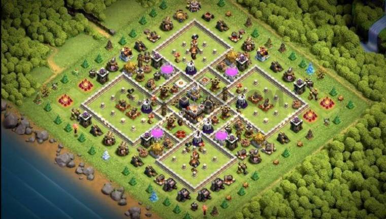 COC TH11 Trophy Base Design Map Link Download