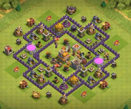 COC TH7 War Base Anti 3 Star