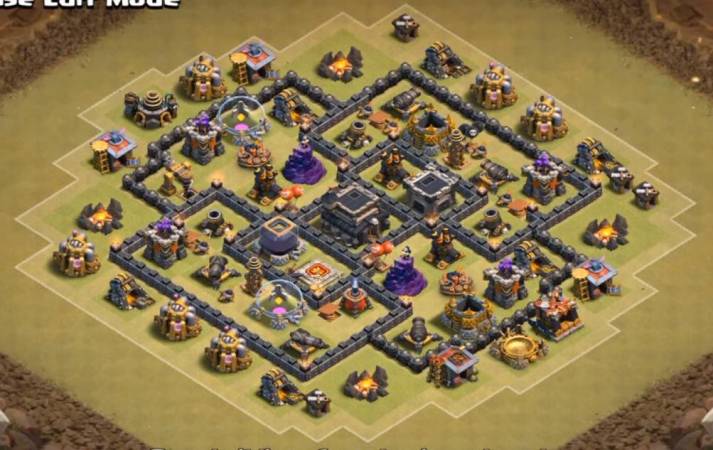 COC TH7 War Base Anti 3 Stars