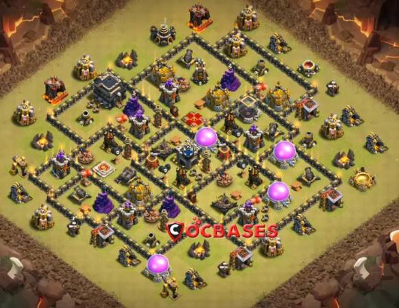 COC TH9 Anti 3 Star War Base