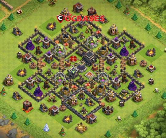 COC TH9 Defense Base Anti Everything