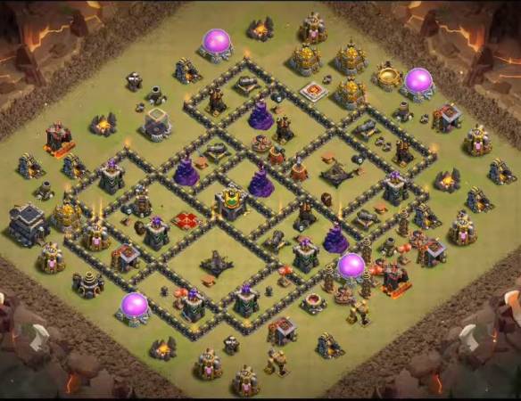 COC TH9 War Base Anti 3 Stars Link