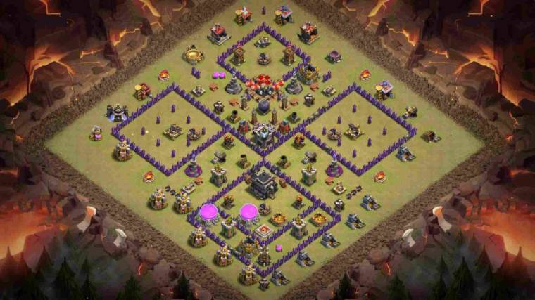 COC TH9 War Base Anti 3 Stars Link