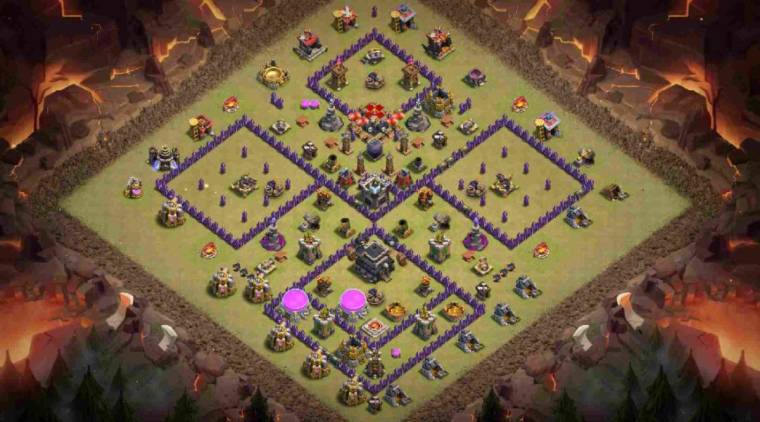 COC TH9 War Base Anti 3 Stars Link
