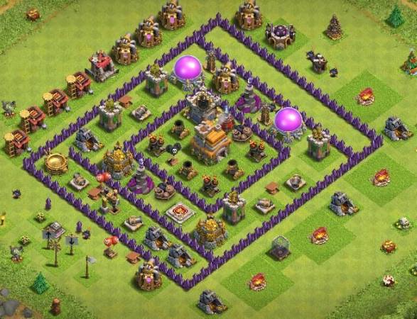 COC Town Hall 7 Trophy Base Copy Link