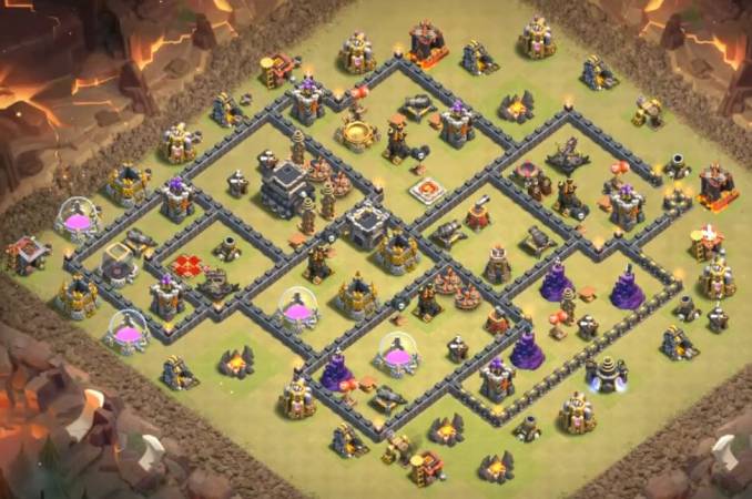COC Town Hall 9 Anti Everything War Base