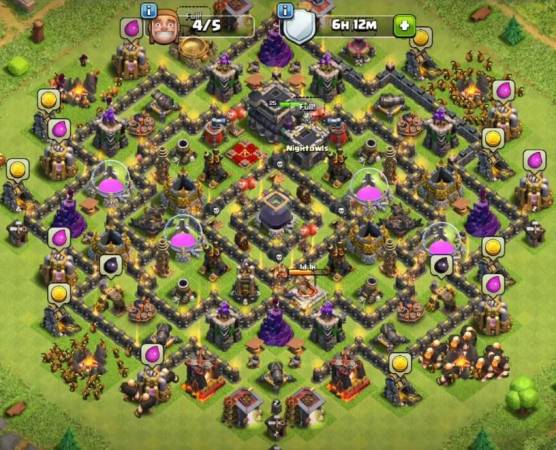 Dark Elixir Farming Base Level 9
