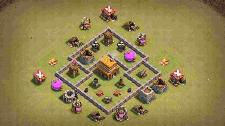 Excellent Town Hall 4 War Village Link