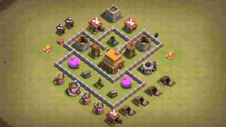 Exceptional Town Hall 4 War Design Anti 3 Stars