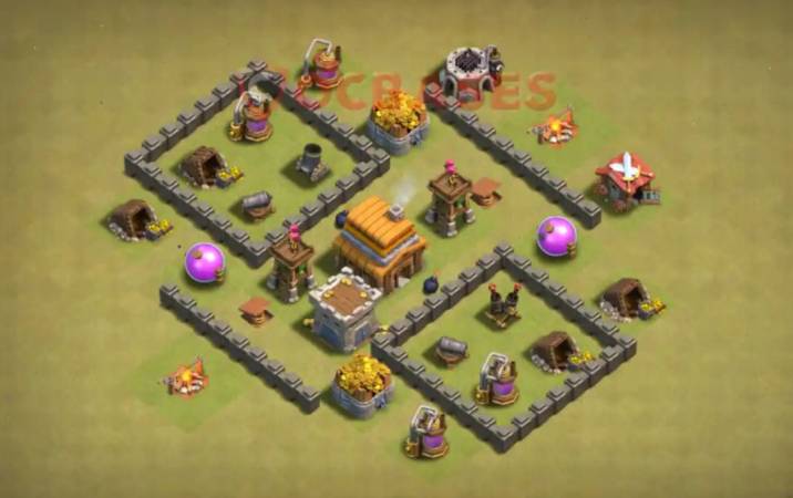 Good TH4 War Base Anti Everything