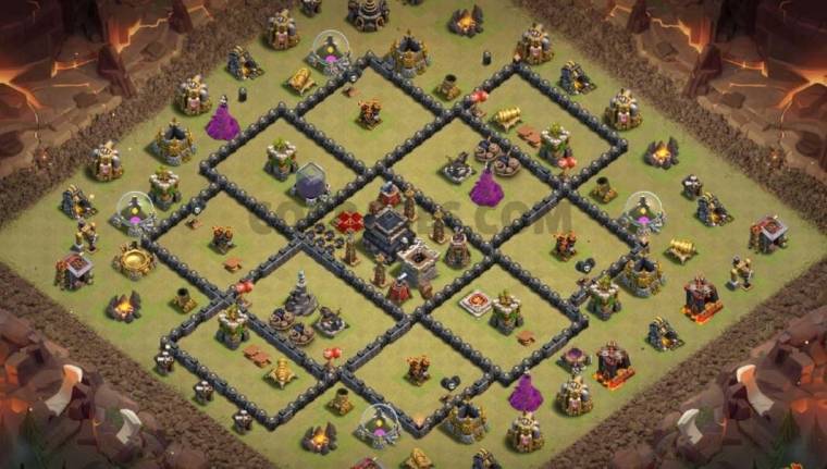 Level 09 Trophy Base Design Anti Air Link