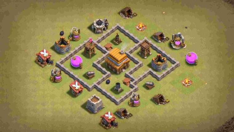 Level TH4 War Base Anti Giants