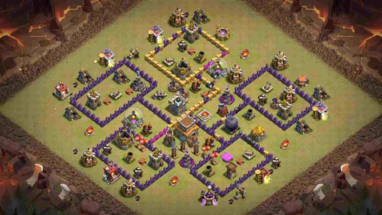 Level 8 War Base Design With Link Anti Dragon