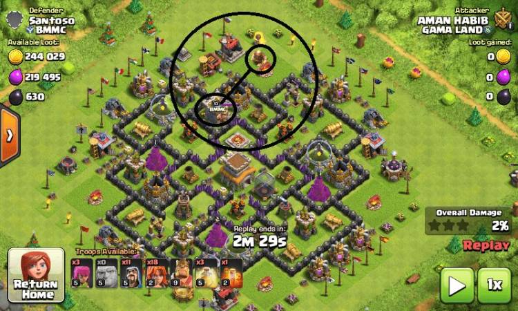 Lure Out The CC Troops Using One Giant Or Hog