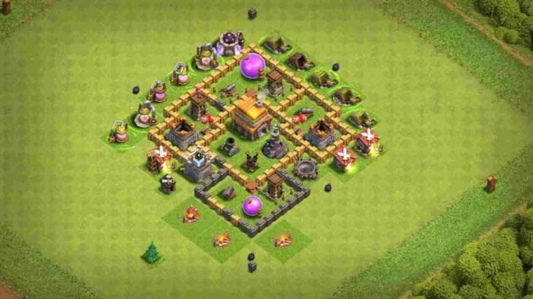 Superb Level 5 Gold And Elixir Saving Layout Design