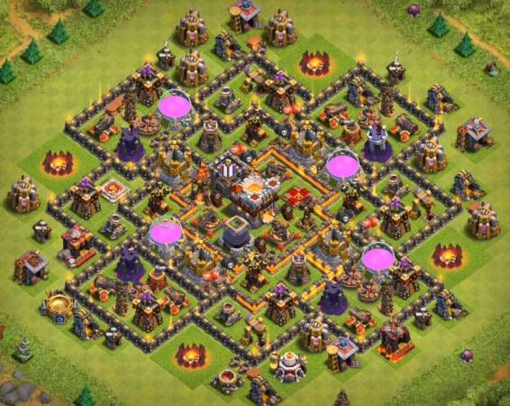 TH10 Farming Base Anti Everything With Bomb Tower