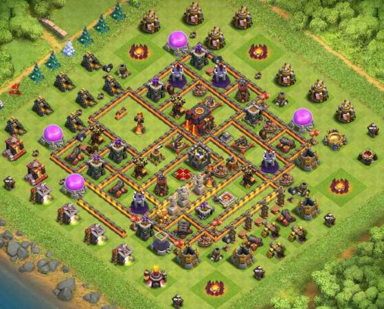 TH10 War Base Anti 3 Star Copy Link