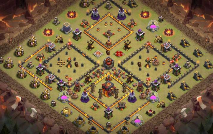 TH10 War Base Anti Everything 275 Walls Link