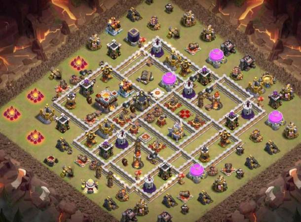 TH11 War Base Anti Electro Dragon Link