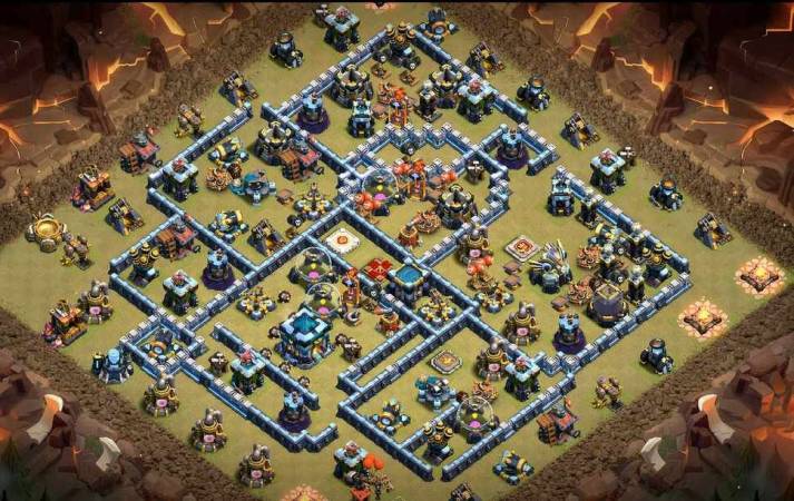TH13 War Base Anti 2 Star