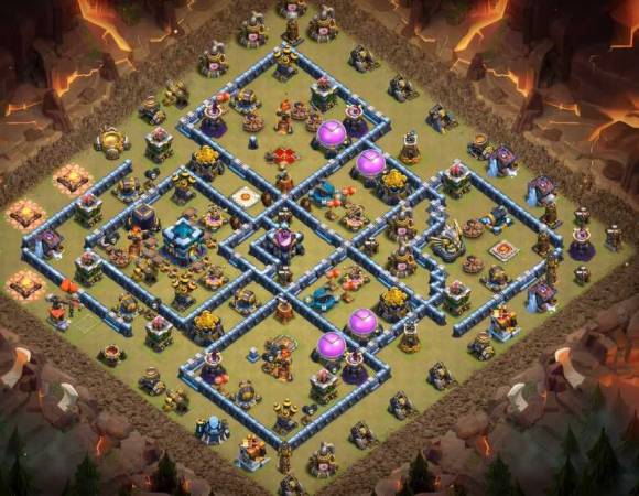 TH13 War Base Anti 2 Star