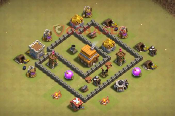 TH4 War Base Anti Giant Link Download