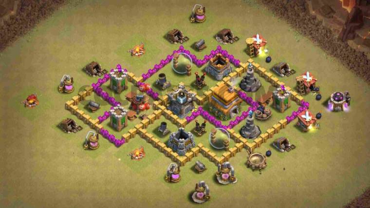 TH6 Base With 2 Air Defense