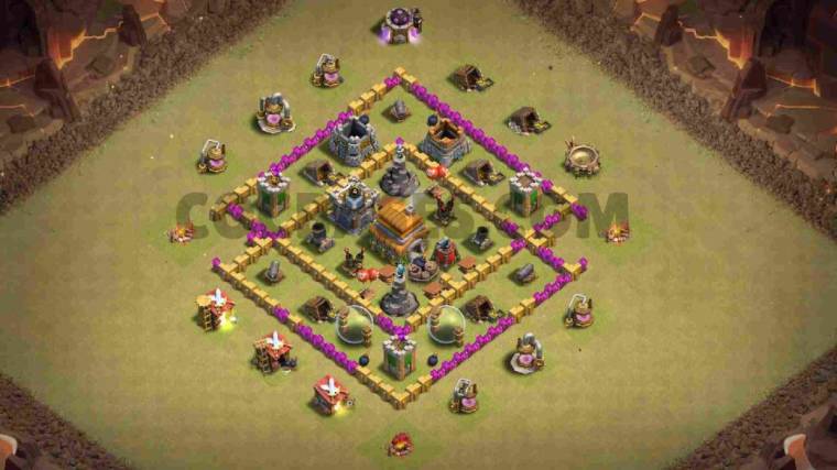 TH6 Hybrid Base With 2 Air Defense Copy Link