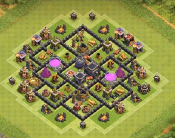 TH7 Farming Base With 3 Air Defenses