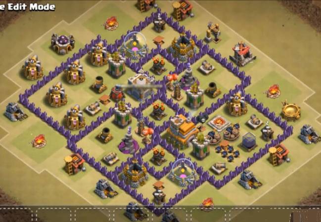 TH7 War Base Anti 3 Stars With 3 Air Defense