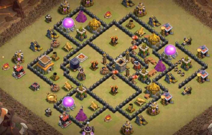 TH8 War Base Link COC