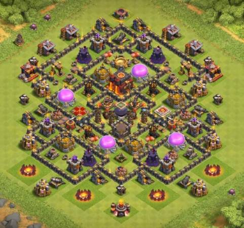 TH9 Dark Elixir Farming With Bomb Tower