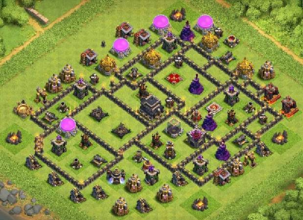 TH9 Trophy Base Link Anti Valk With Bomb Tower