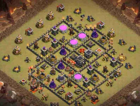 TH9 War Base Defense Link
