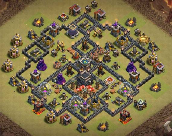 Top TH8 War Base Anti Dragon