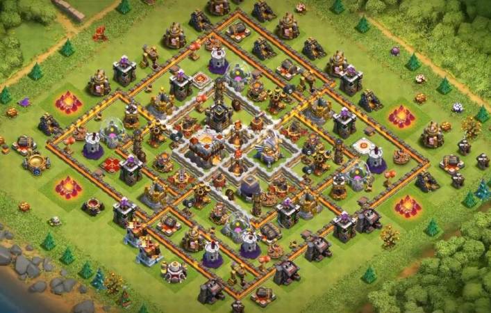Town Hall 11 Hybrid Base With Link