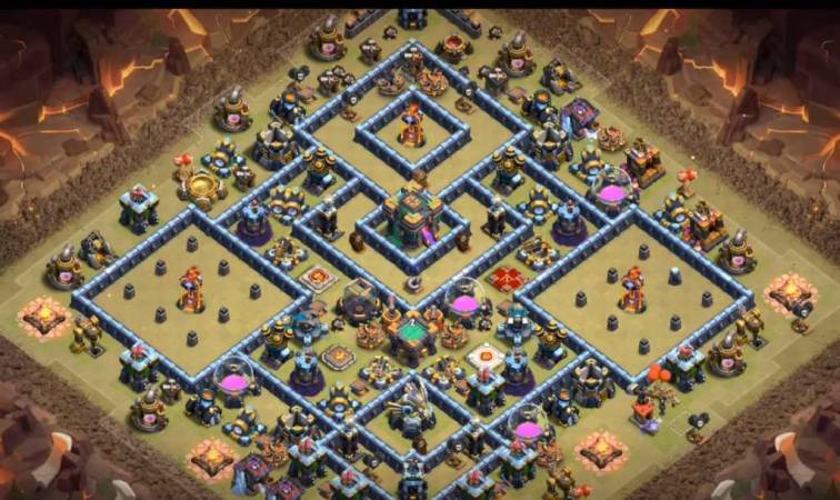 Town Hall 14 War Base Links With Hero Pets