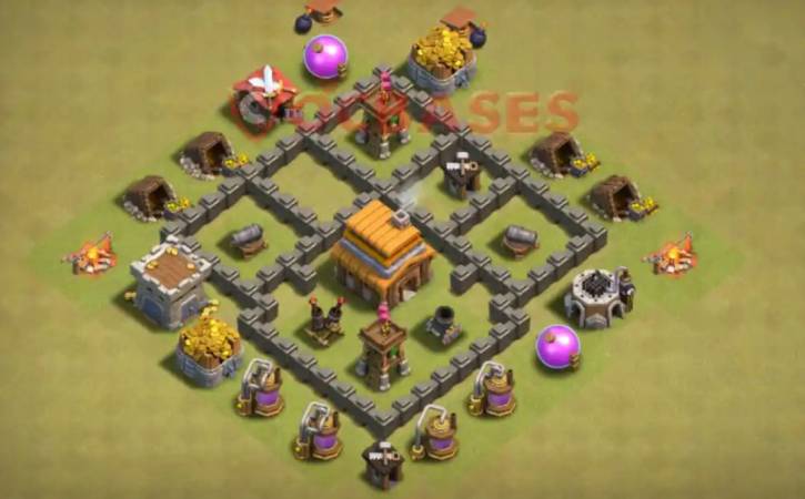 Town Hall 4 War Base Link