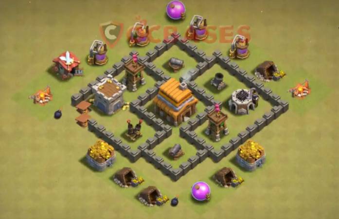 Town Hall 4 War Layout Link Download