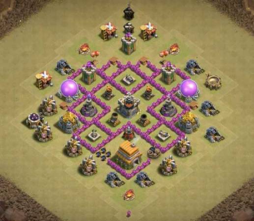 Town Hall 6 War Base Best Defense